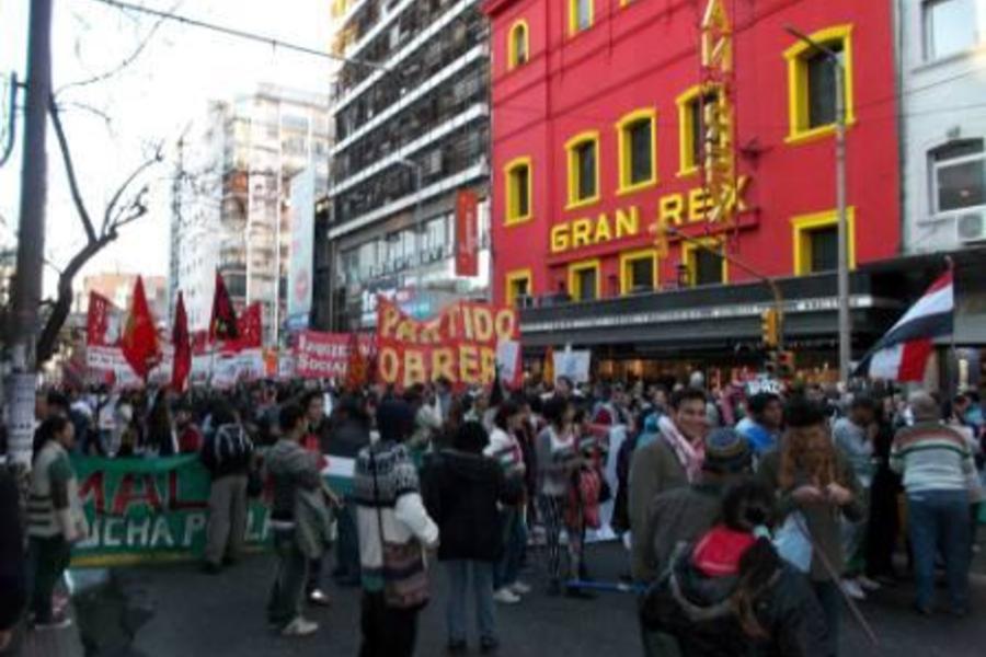 Córdoba: marcha multisectorial contra la inavasión a Gaza