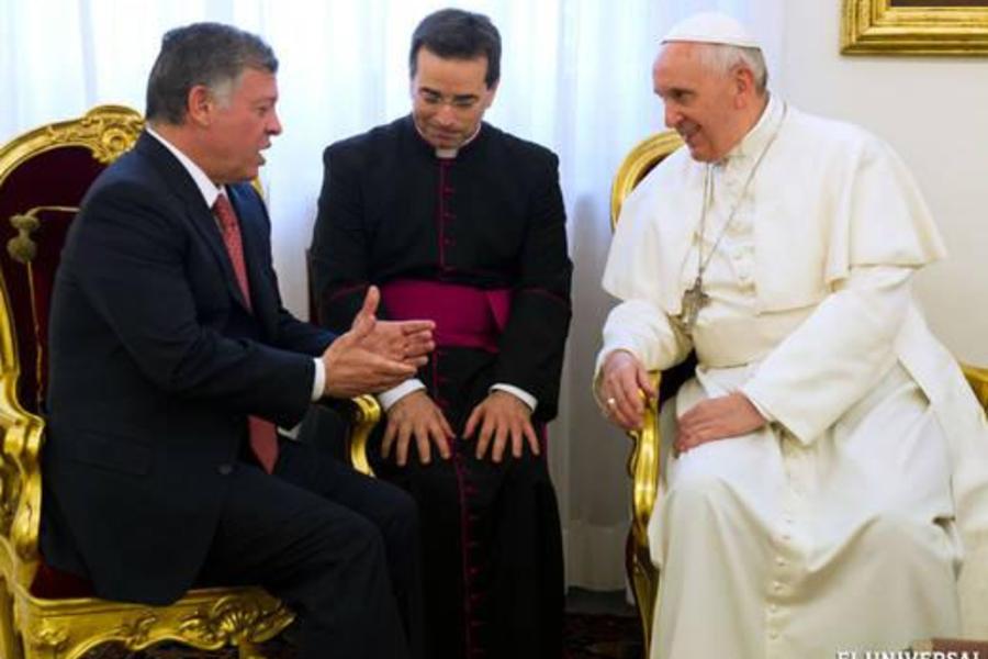Abdalá II visitó a Francisco