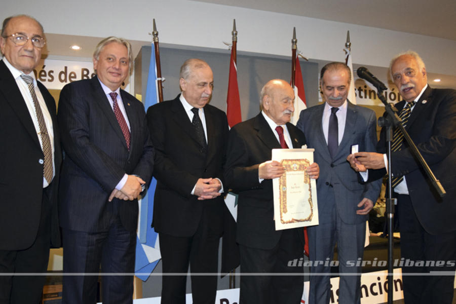 Don Angel Rached, "Angelito", nombrado Socio Honorario del CSLBA durante la última entrega de los galardones Ugarit (Octubre 28, 2016).