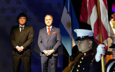 Milei, Lamelas (Foto: Prensa Embajada de Estados Unidos en Argentina)