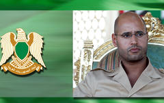 Saif al Islam Kadhafi, hijo del líder libio Muammar Kadhafi de la República Árabe Libia Popular Socialista.