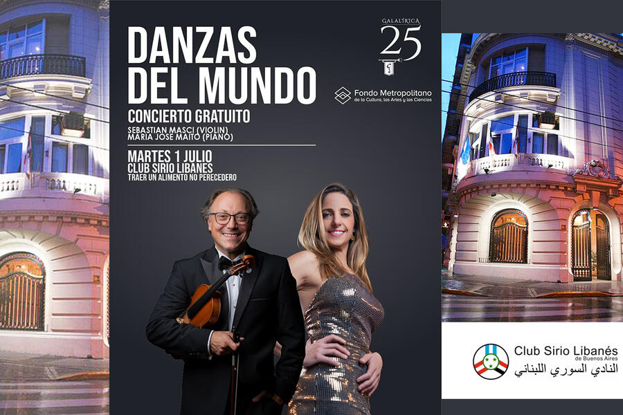 Concierto: “Danzas del Mundo” en el Club Sirio Libanés