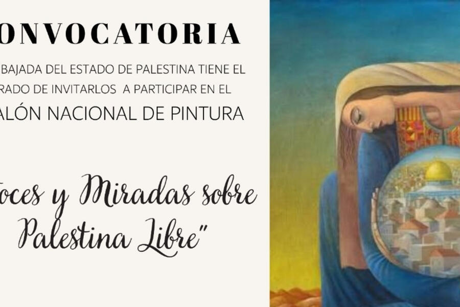 Embajada de Palestina convoca al Primer Salón Nacional de Pintura por Palestina Libre