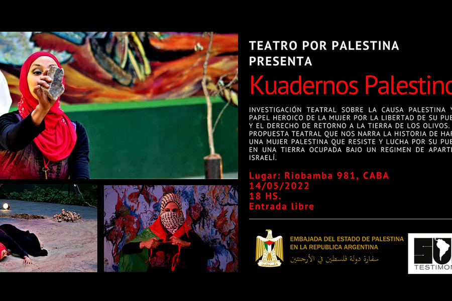 Teatro por Palestina presenta: “Kuadernos Palestinos”