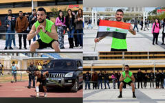 Yazan Saleh logra récord Guinness de sentadillas y récord de fuerza (Fotos: SANA / Redes)