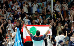 Hady Habib celebra la histórica victoria frente al tenista chino Yunchaokete Bu (Foto: Francis Mascarenhas / REUTERS)