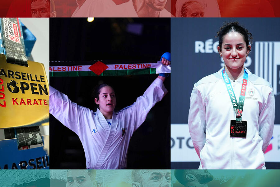 Maryam Bisharat medalla de oro (Cat. Cadete / Fem. +61Kg. / Kumite) en el Marseille Open Karate 2025