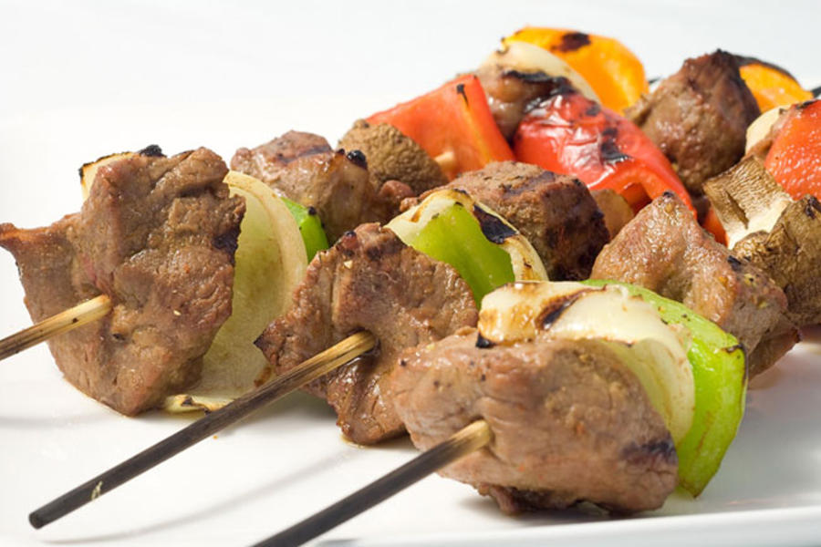 Brochetas de cordero (Kabab)