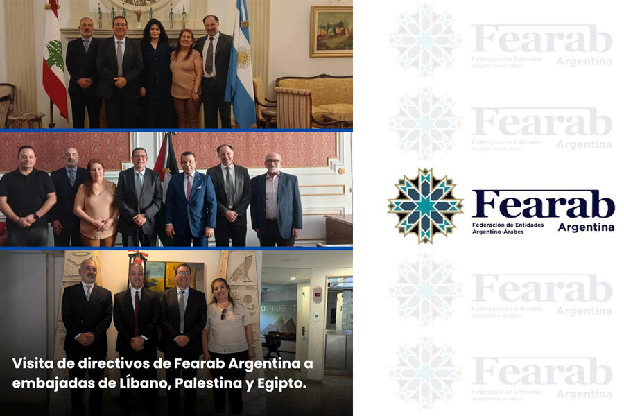 Directivos de Fearab Argentina visitaron embajadas árabes