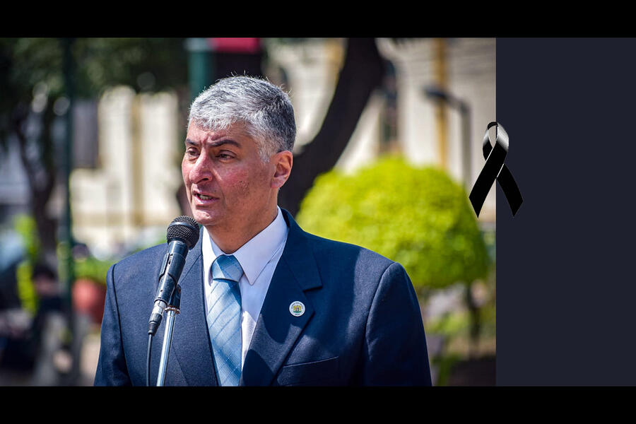 El Lic. Ciro Darío Esper disertando en ocasión del acto central por los festejos del Día del Inmigrante, el 20 de septiembre de 2024 en Tartagal, Salta (Foto: Municipalidad de Tartagal) 