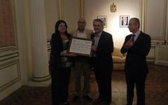 Autoridades de las Federaciones Palestinas de Argentina y Chile entregan mención especial al presidente del Club Palestino
