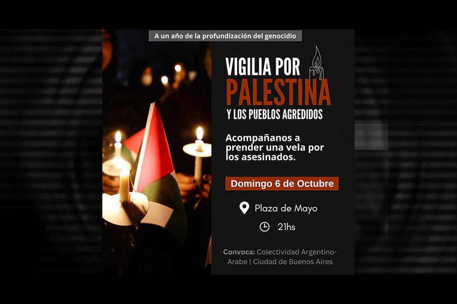 Vigilia por Palestina y los pueblos hermanos agredidos